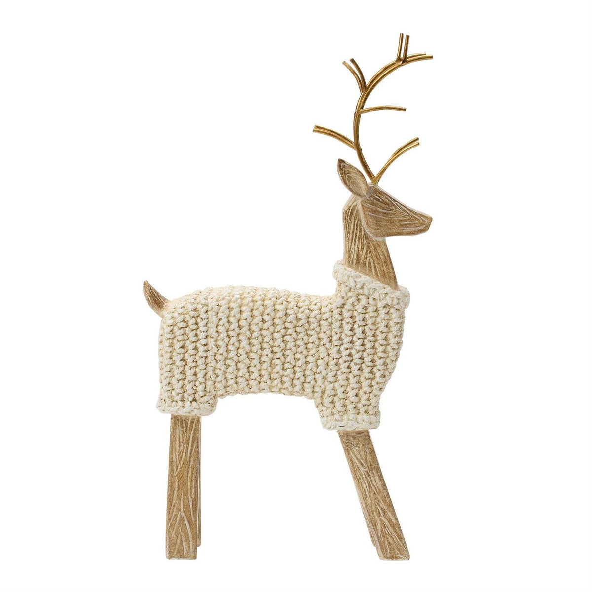 Woodgrain Large Deer  with Sweater