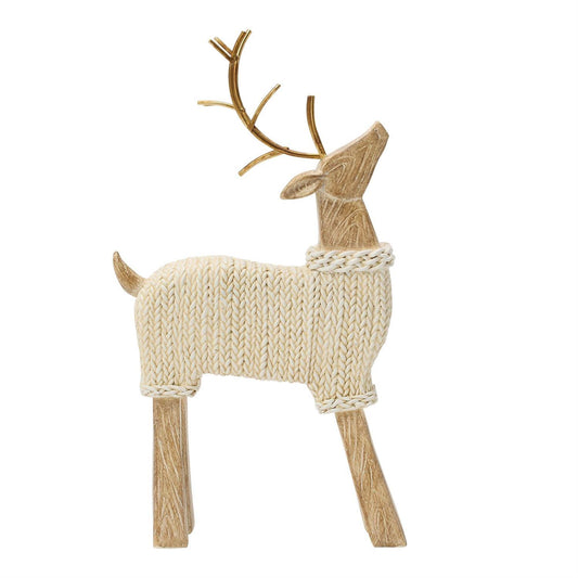 Woodgrain Deer with Sweater