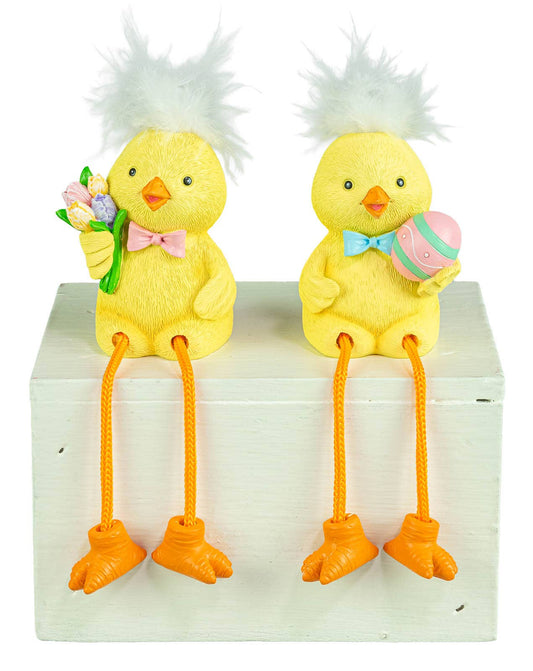 Downy Easter Chick Dangle Leg 2 Assorted
