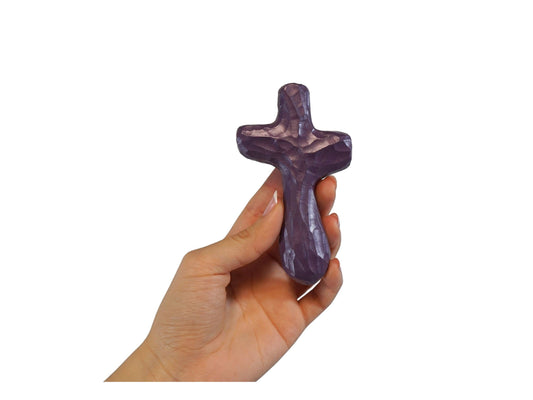 Journey Holding Cross - Purple Spring