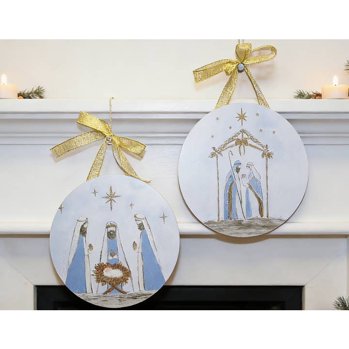 6" Round Nativity Ornaments