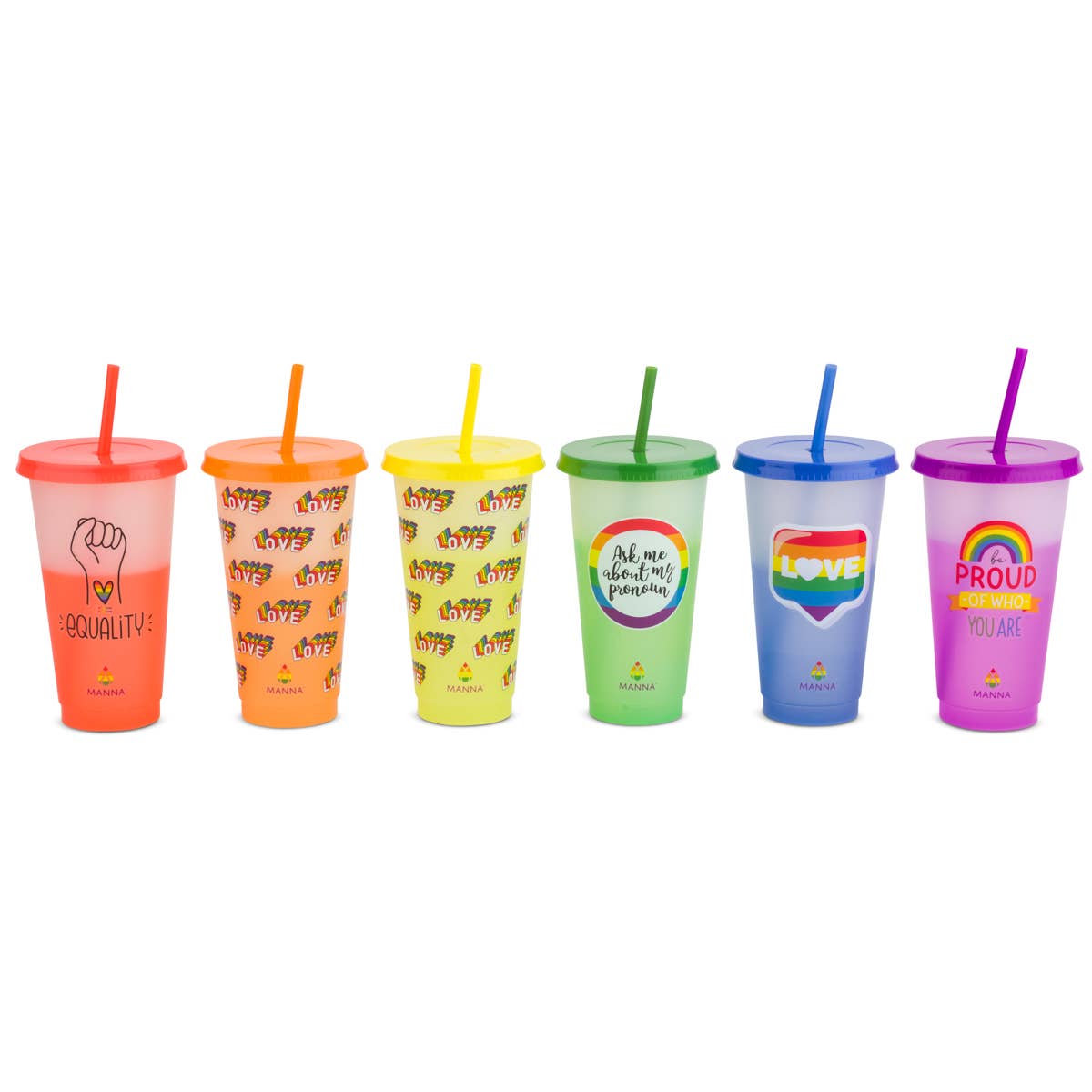 PRIDE 6pk 24oz Color Changing Tumbler Pride