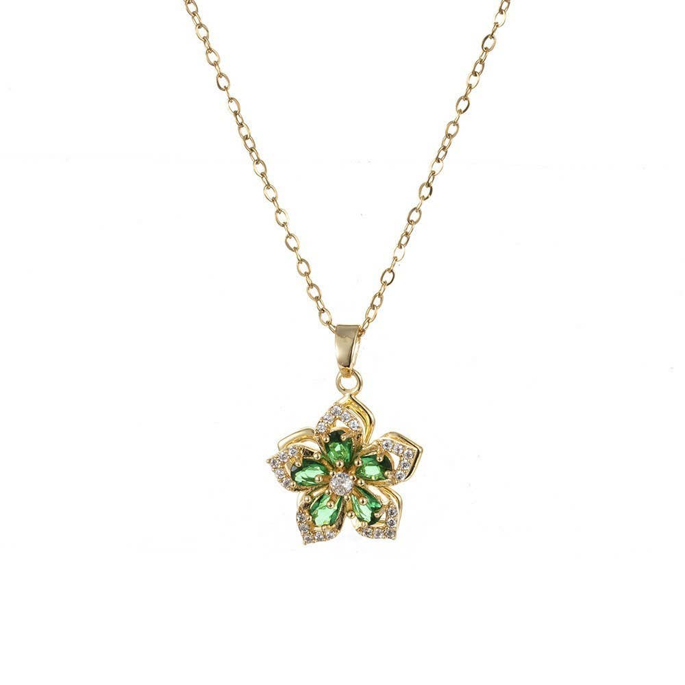 Flower Rotating Spinner Pendant