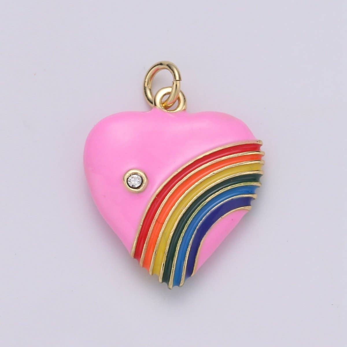 Rainbow Enamel Pendant