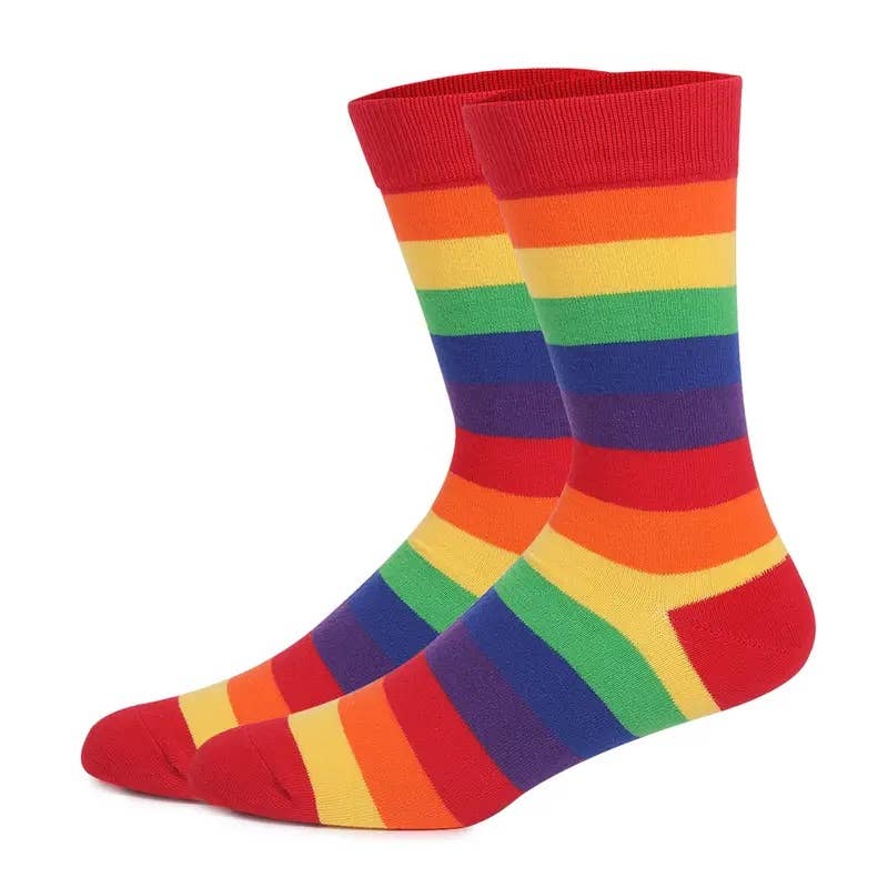 Rainbow Striped Pattern Socks