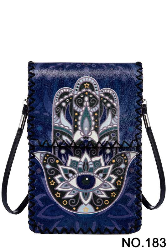 Fatima Palm Printed Crossbody