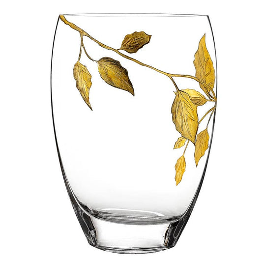 Gold Leaves 12" Vase