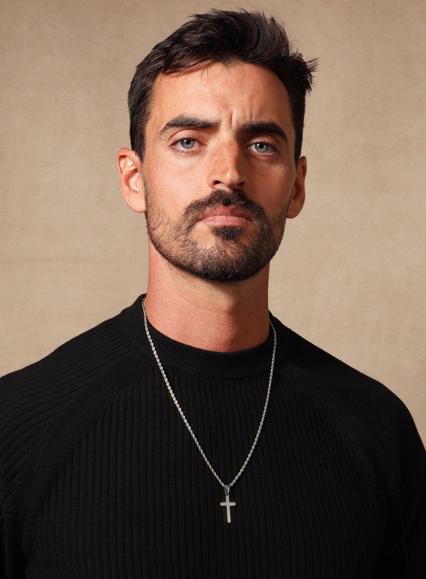 Waterproof Medium Silver Cross Pendant