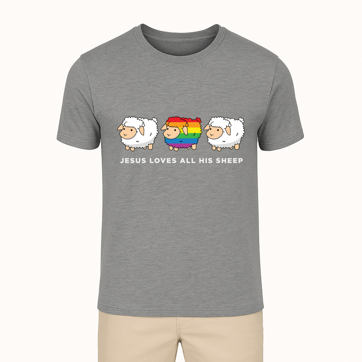 Jesus Loves All His Sheep Tee - 12 Colors