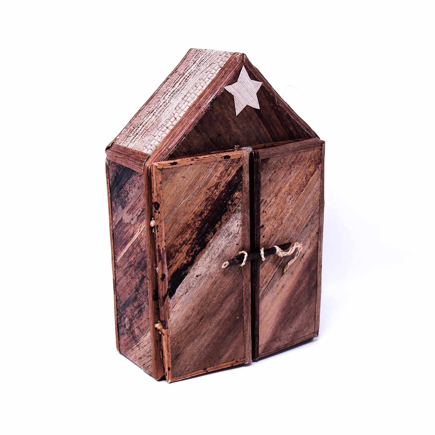 Kenya Soapstone Nativity Set and Banana Fiber Barn, 13