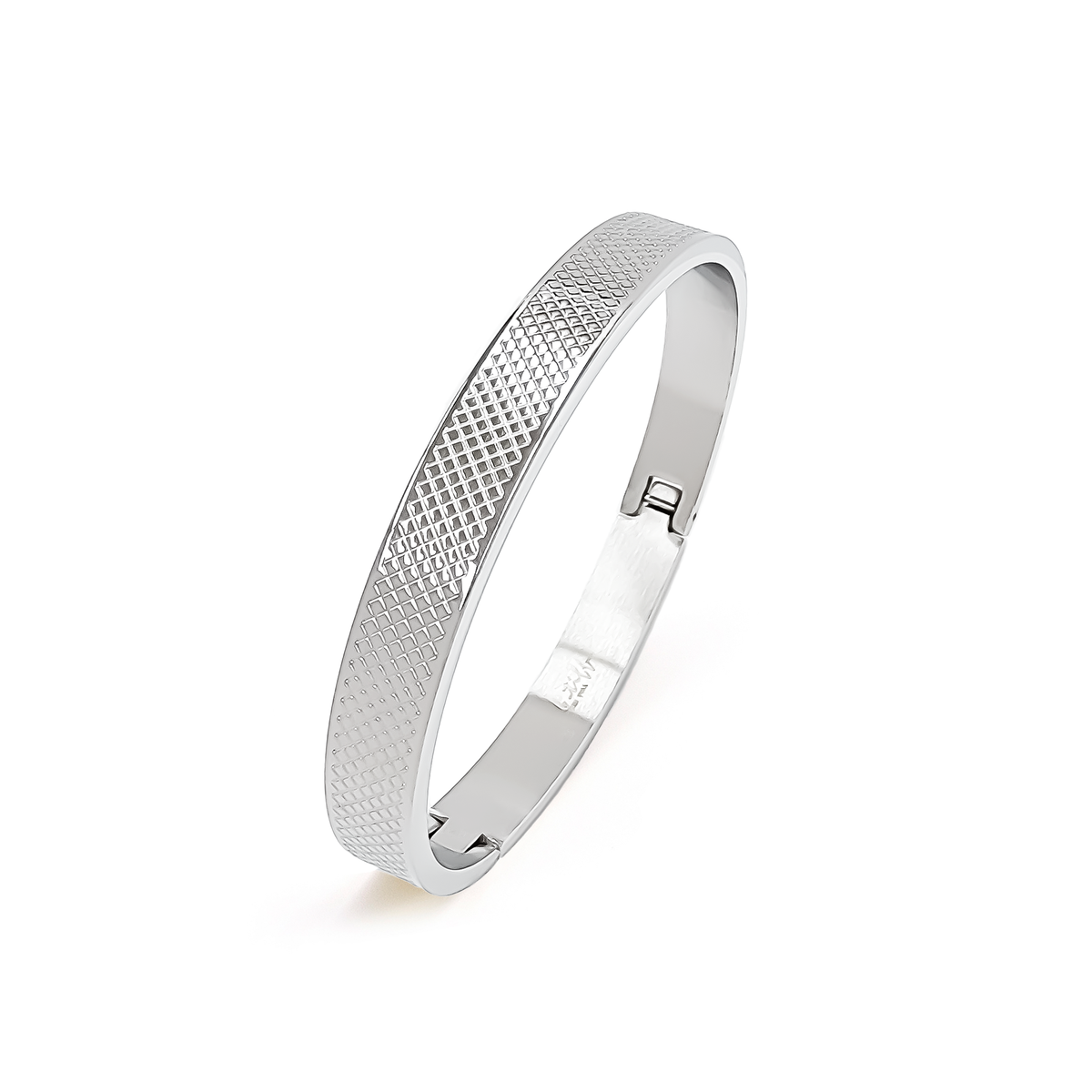 Simplicity Cross Hatch Bangle Bracelet