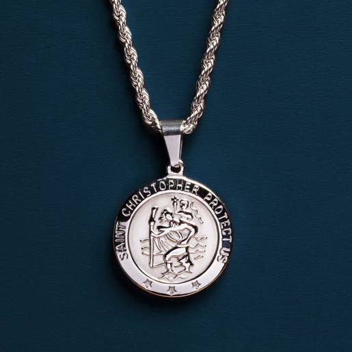 Waterproof St. Christopher necklace - 20" - Sale