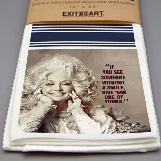 Dolly Parton - 16" x 24" Waffle Weave Tea Towel
