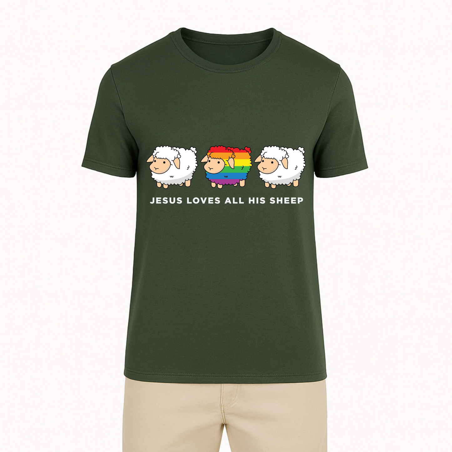 Jesus Loves All His Sheep Tee - 12 Colors
