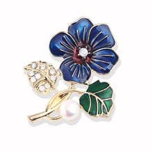 Flower Dripping Oil Brooch