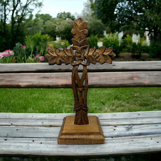 San Angelo Hand Carved  Mango Wood Table Cross