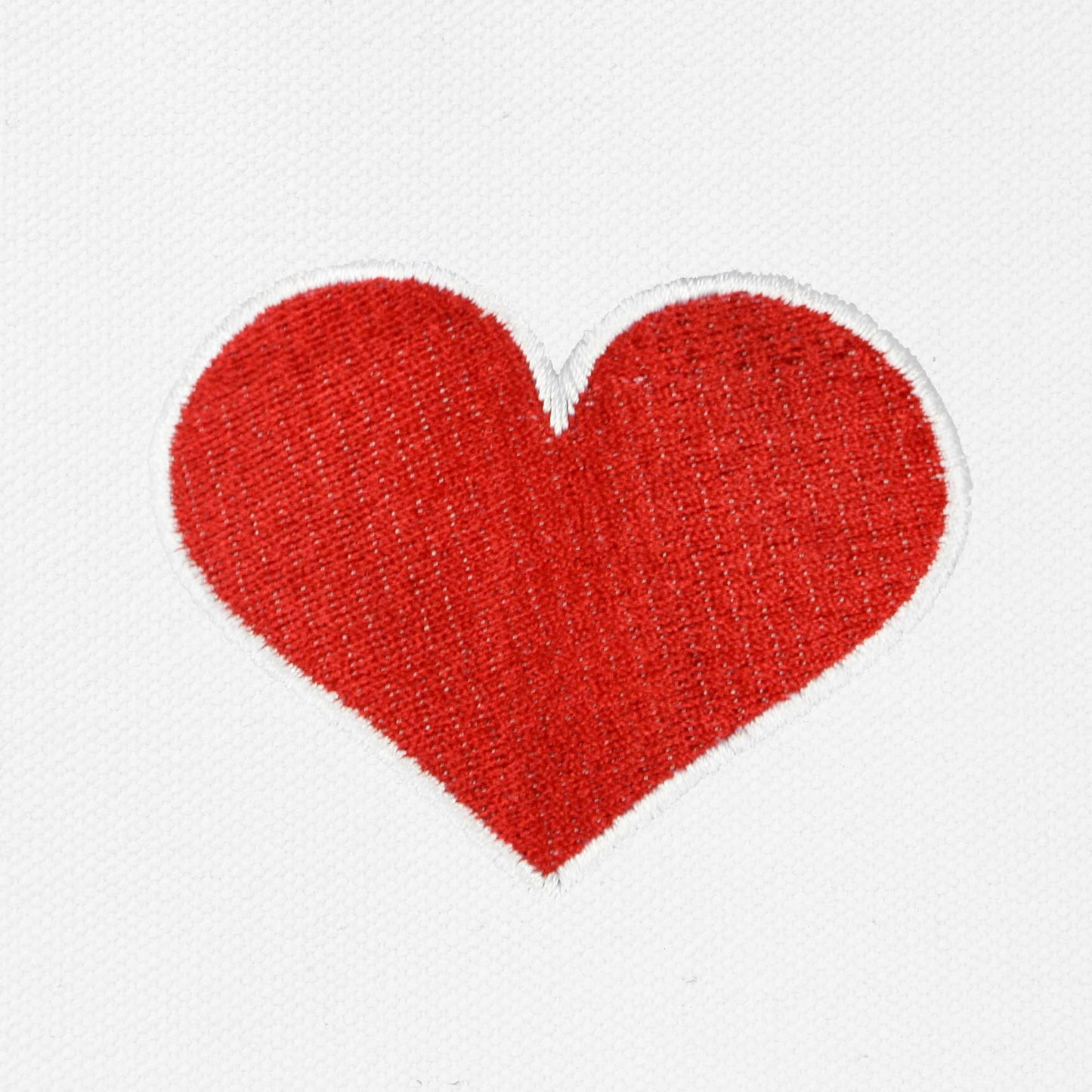 Dalix Love Big Heart Womens Embroidered Striped Tote Bag