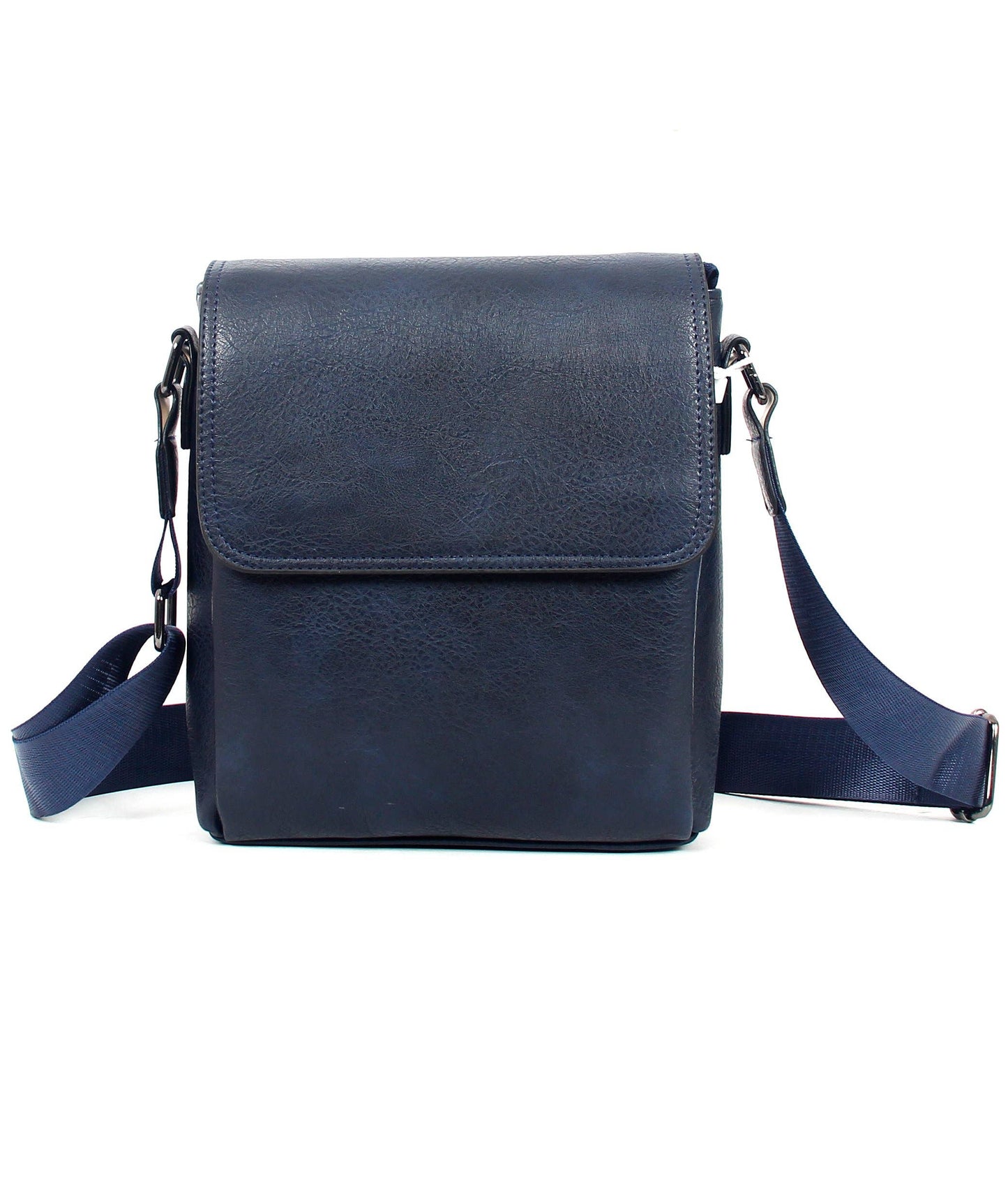 Vegan Leather Messenger Crossbody Bag