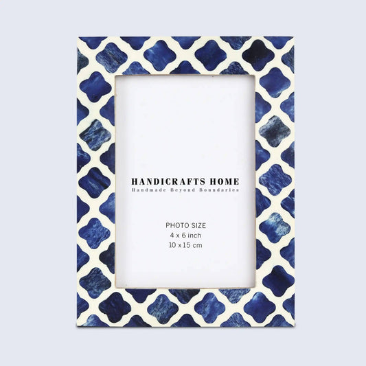 Picture Frame Indigo Blue & White