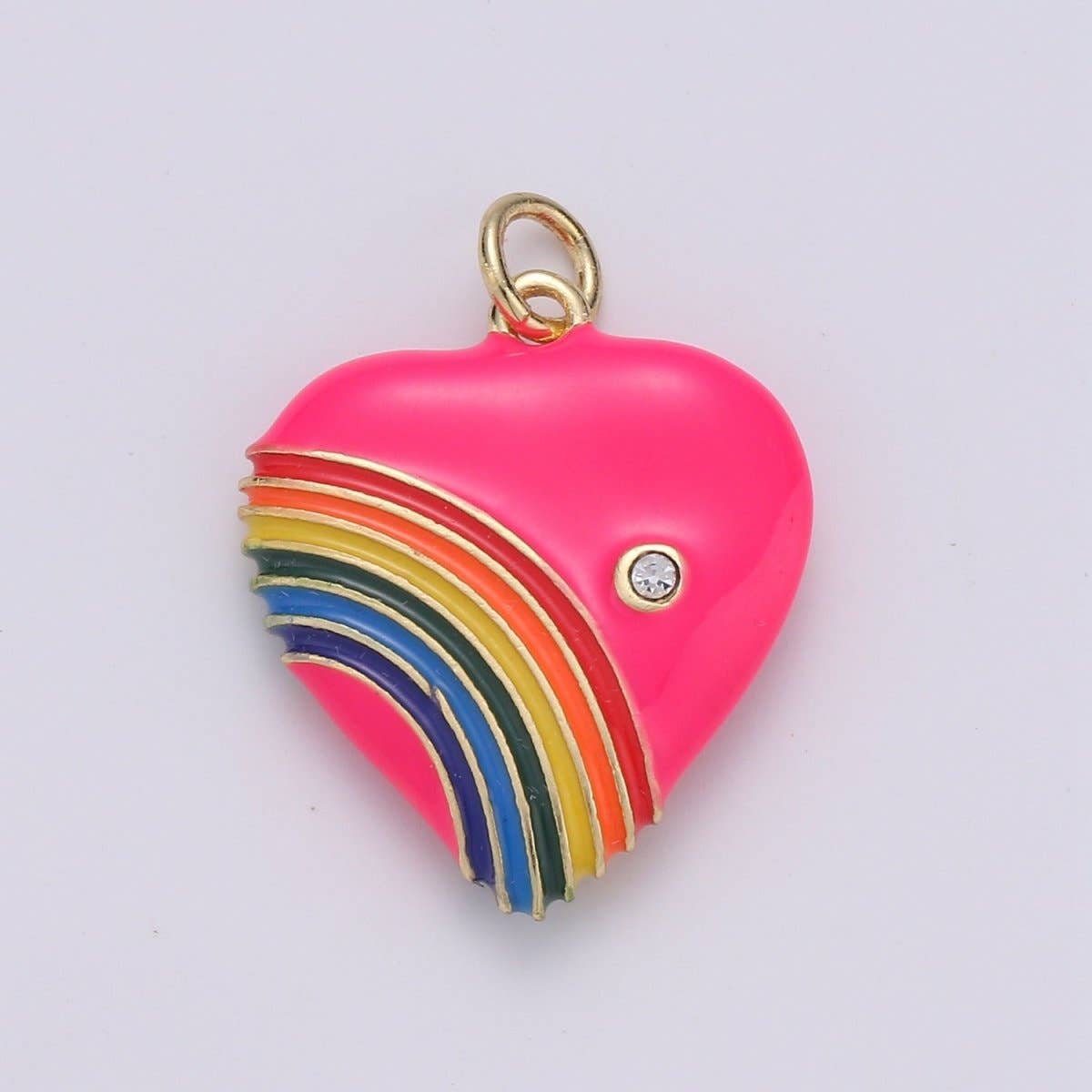 Rainbow Enamel Pendant