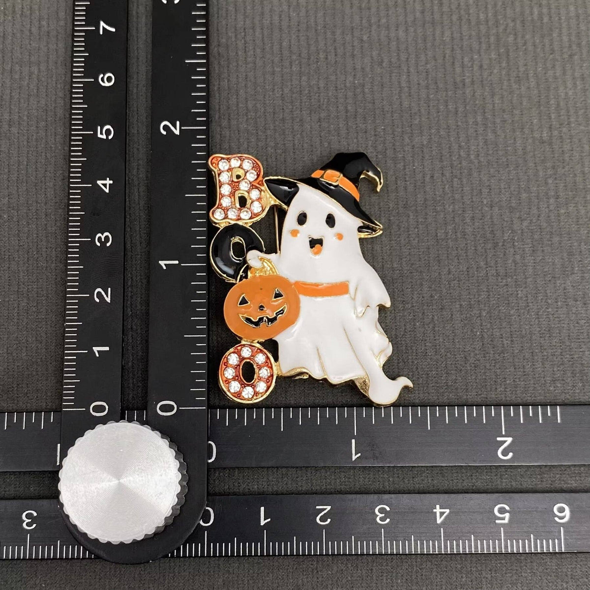 Halloween Enamel BOO Ghost Brooch