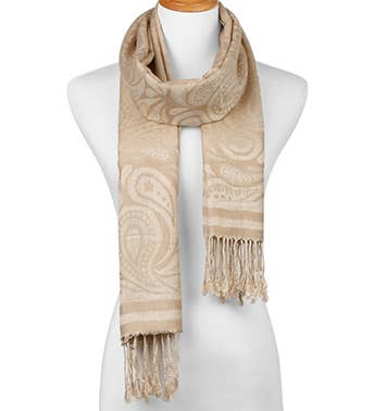 Gold Paisley Scarf