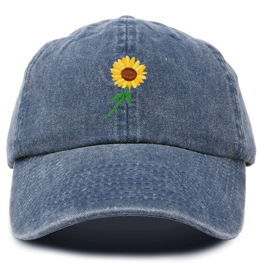 Embroidered Sunflower Baseball Cap