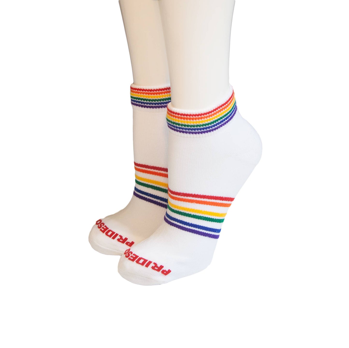 Athletic Shorty Rainbow Socks- Large