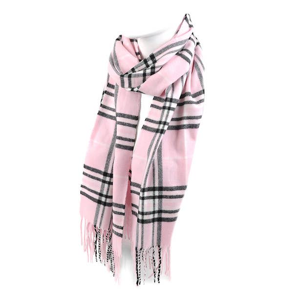 Unisex  Acrylic Plaid Cashmere Feels Winter Scarves