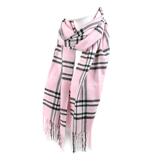 Unisex  Acrylic Plaid Cashmere Feels Winter Scarves