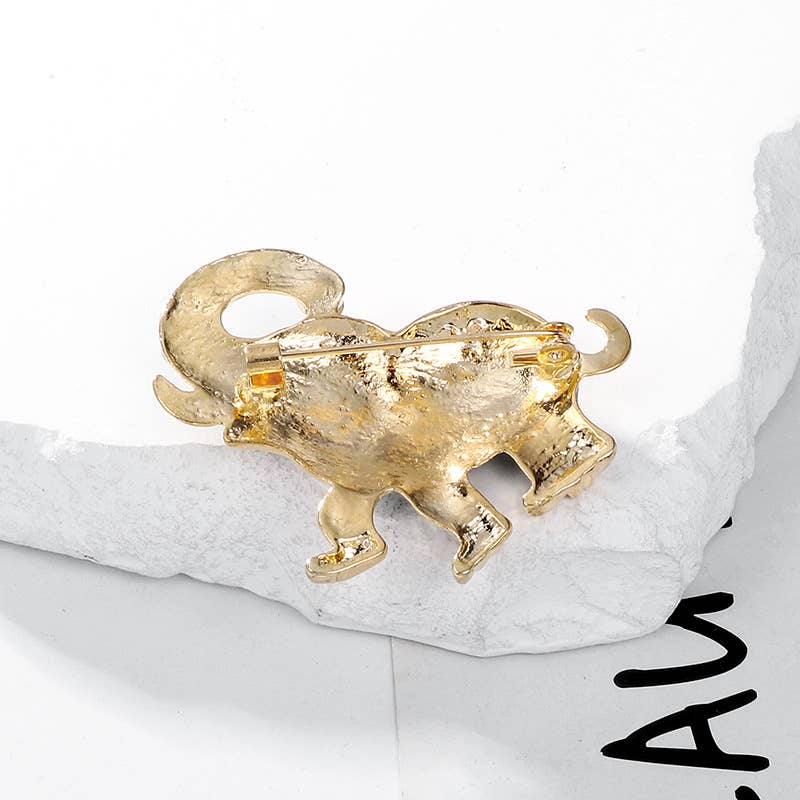 Elephant Rhinestone Pin