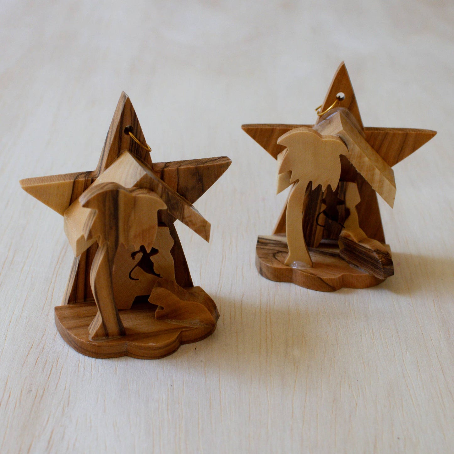 Olive Wood Star Nativity