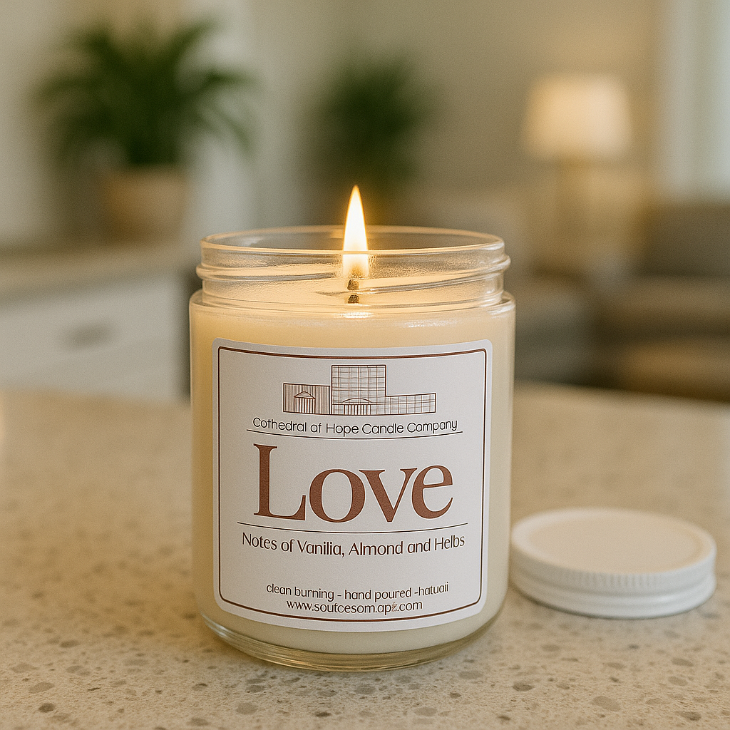 Love - Almond, Vanilla and Herbs Soy Candle