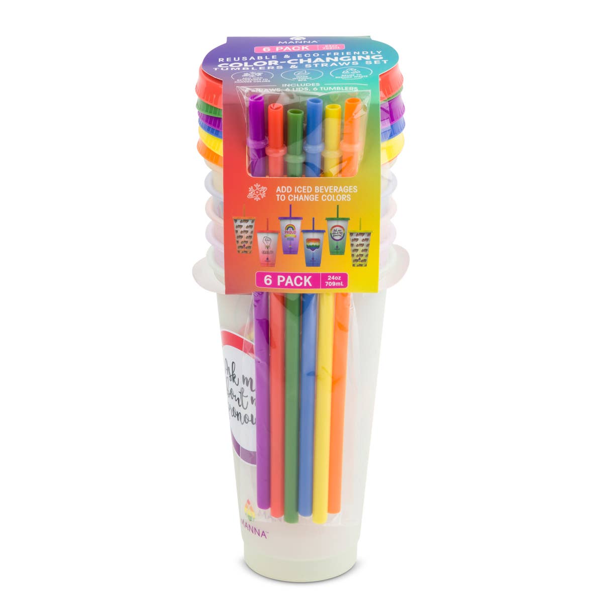 PRIDE 6pk 24oz Color Changing Tumbler Pride