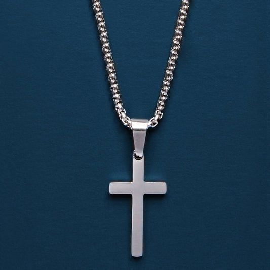 Medium Cross Stainless Steel Necklace