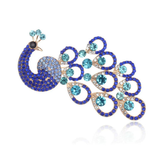 Peacock Rhinestone Alloy Brooch