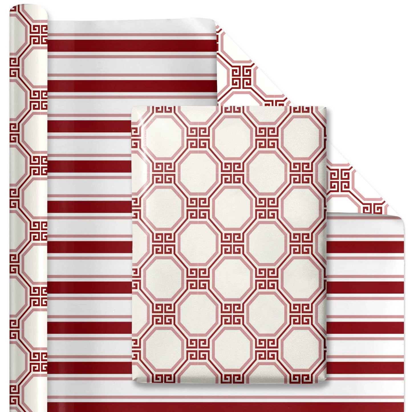 30" x 10' Wrapping Paper Bundle (4-pack) | Greek Key