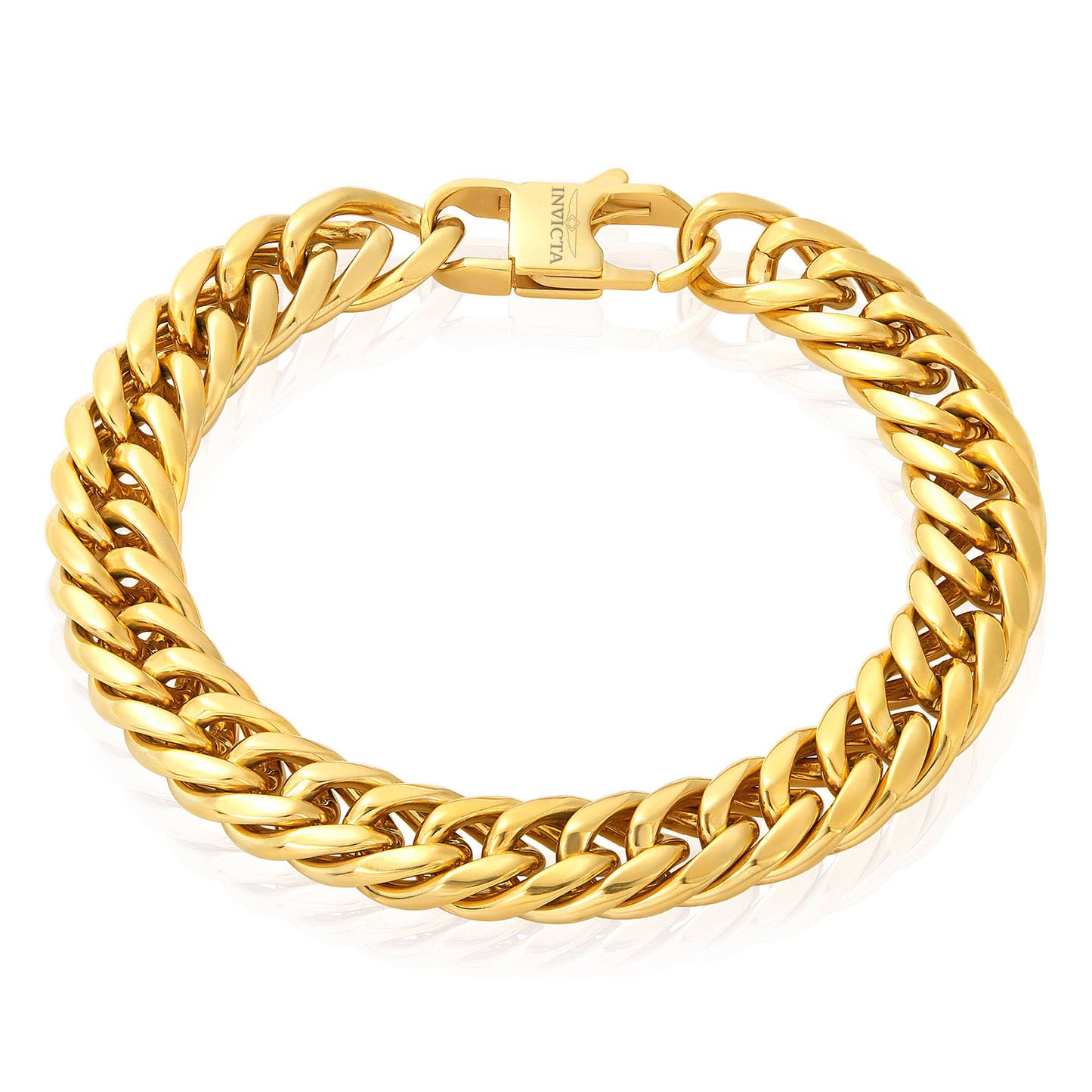 Invicta Jewelry Double Curb Chain Bracelet (11.5mm) - 8.75"