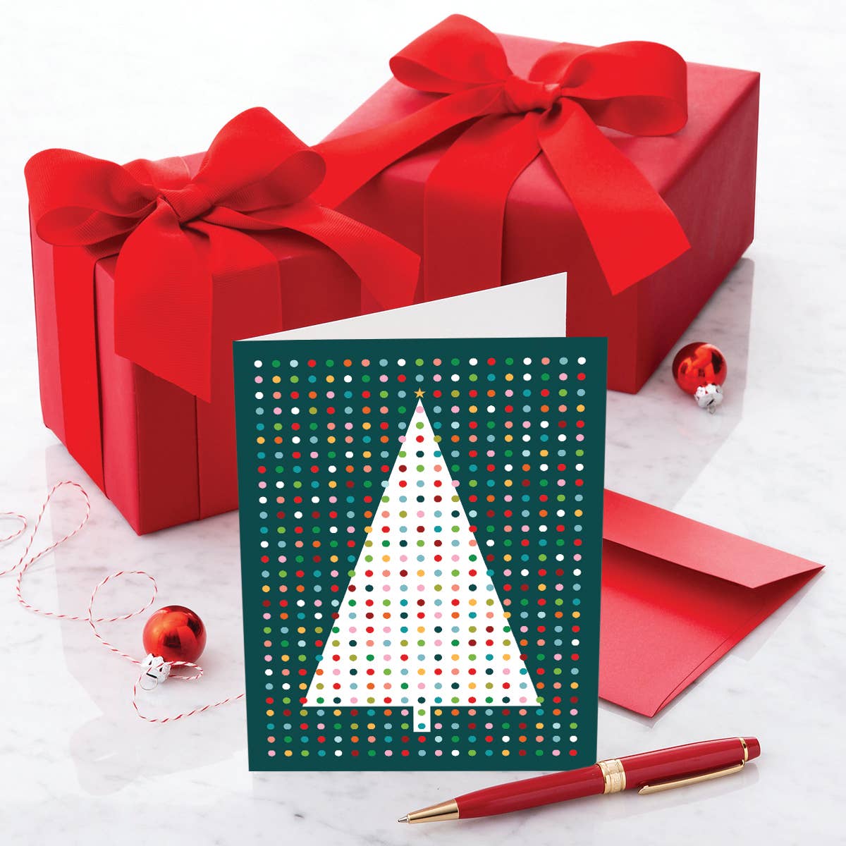 Mid-Century Christmas Tree Greeting Card