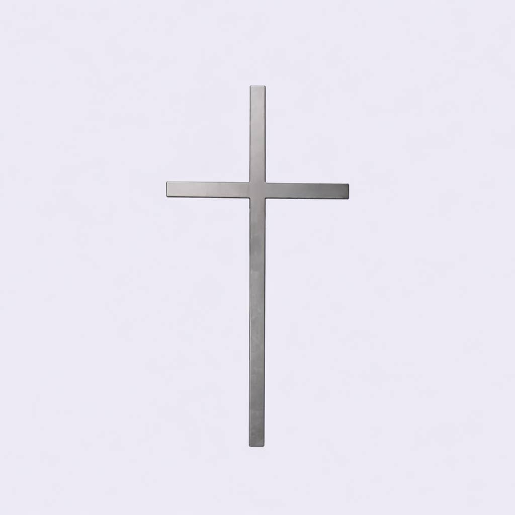 Wall Cross 7" Silver