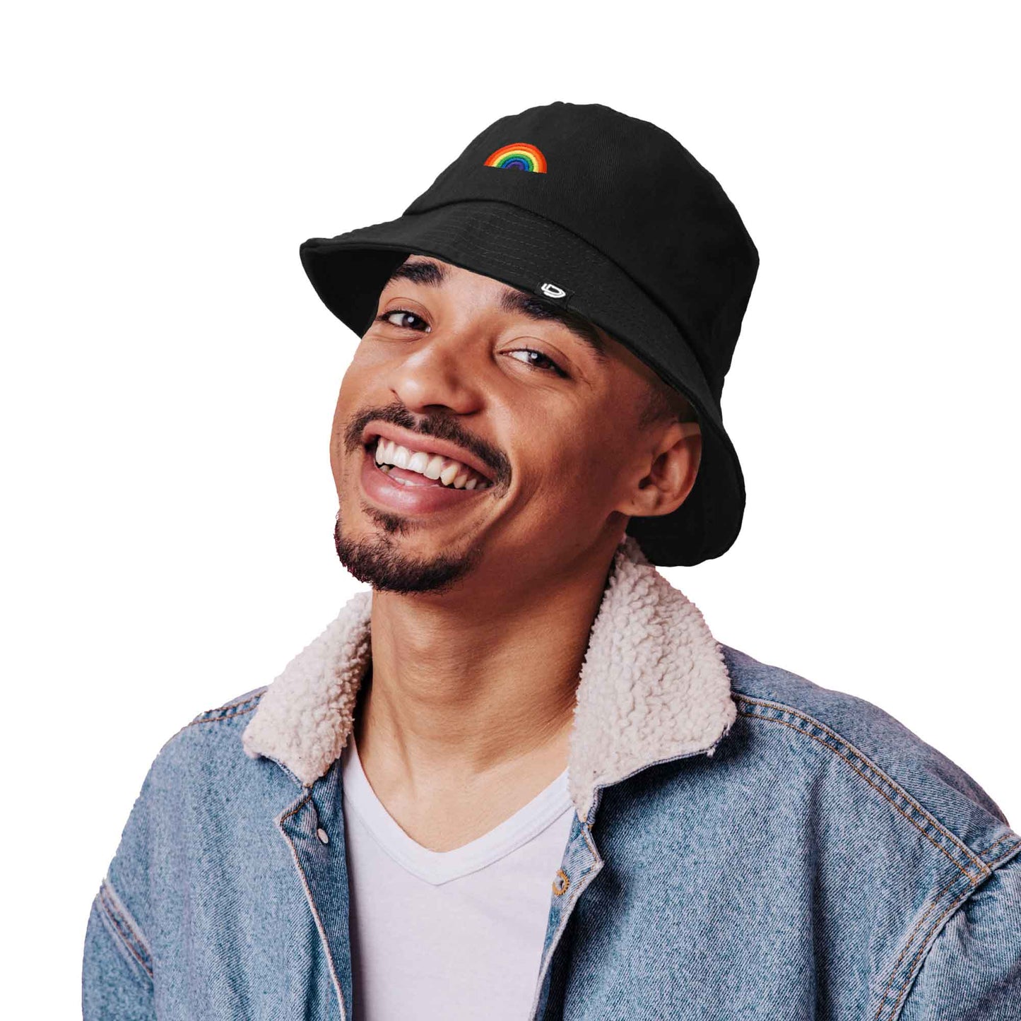 Dalix Embroidered Rainbow Bucket Hat Cotton Men Teens