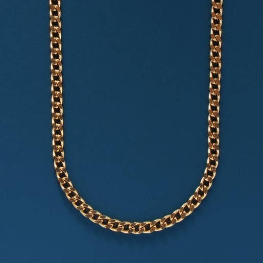 3.5 mm Gold Cuban Chain Necklace