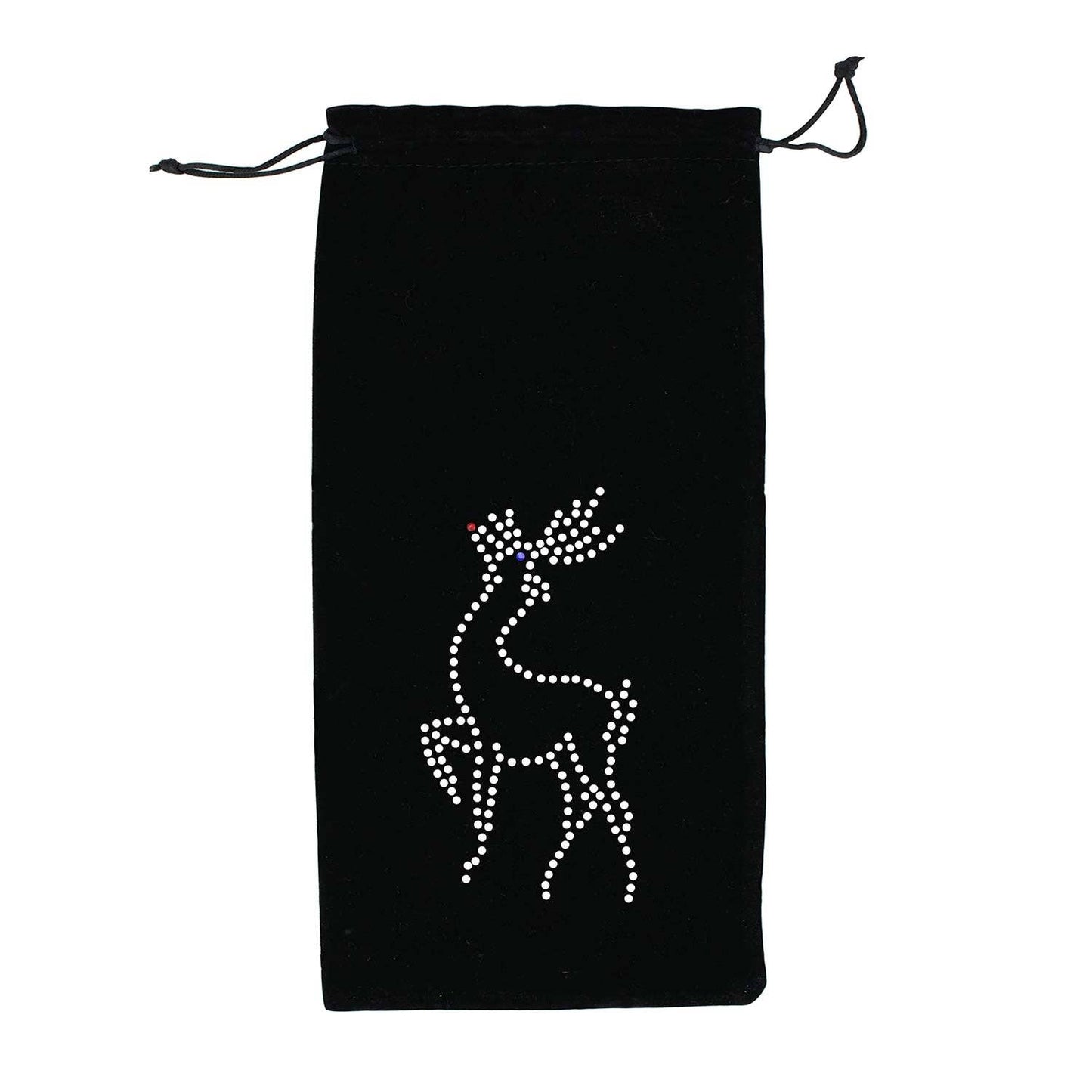 Rhinestone Reindeer Wine Bag