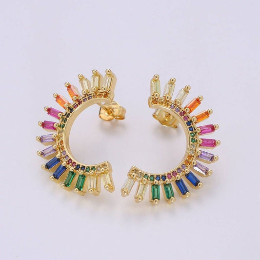 Moon Rainbow Earrings