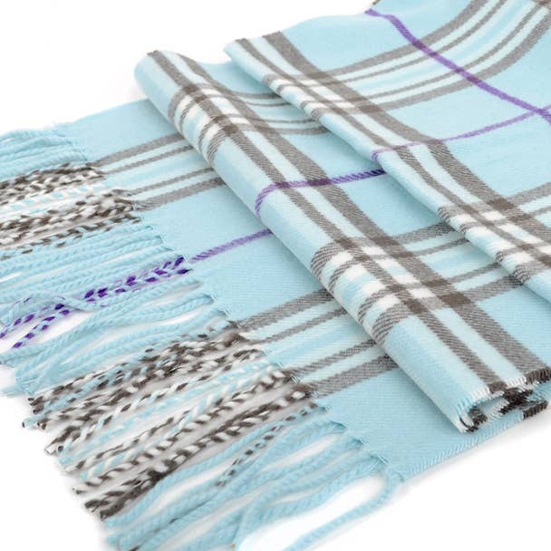 Acrylic Plaid Cashmere Feel Winter Scarf