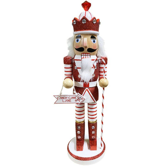 14" Candy Cane King Nutcracker