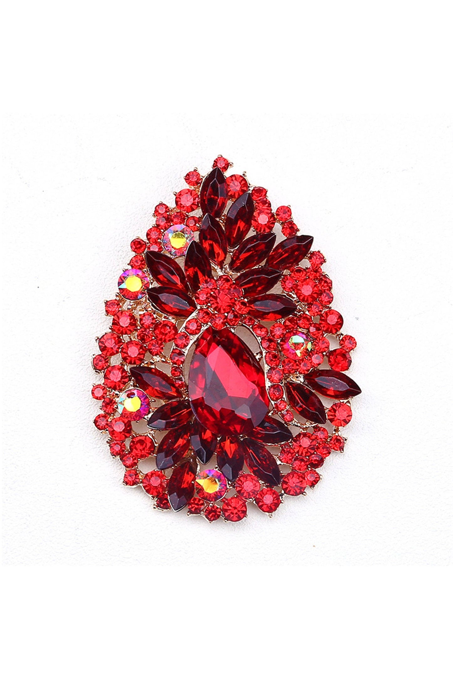 Teardrop Rhinestone Brooch