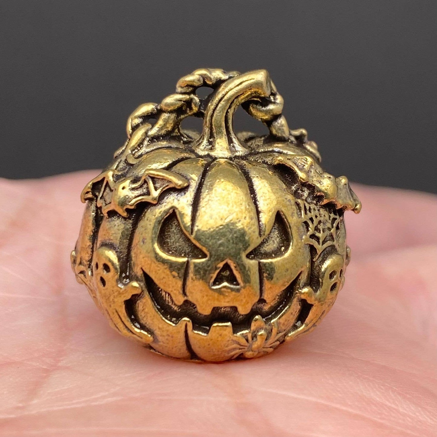 Halloween Pumpkin Brass Crafts Desktop Ornaments