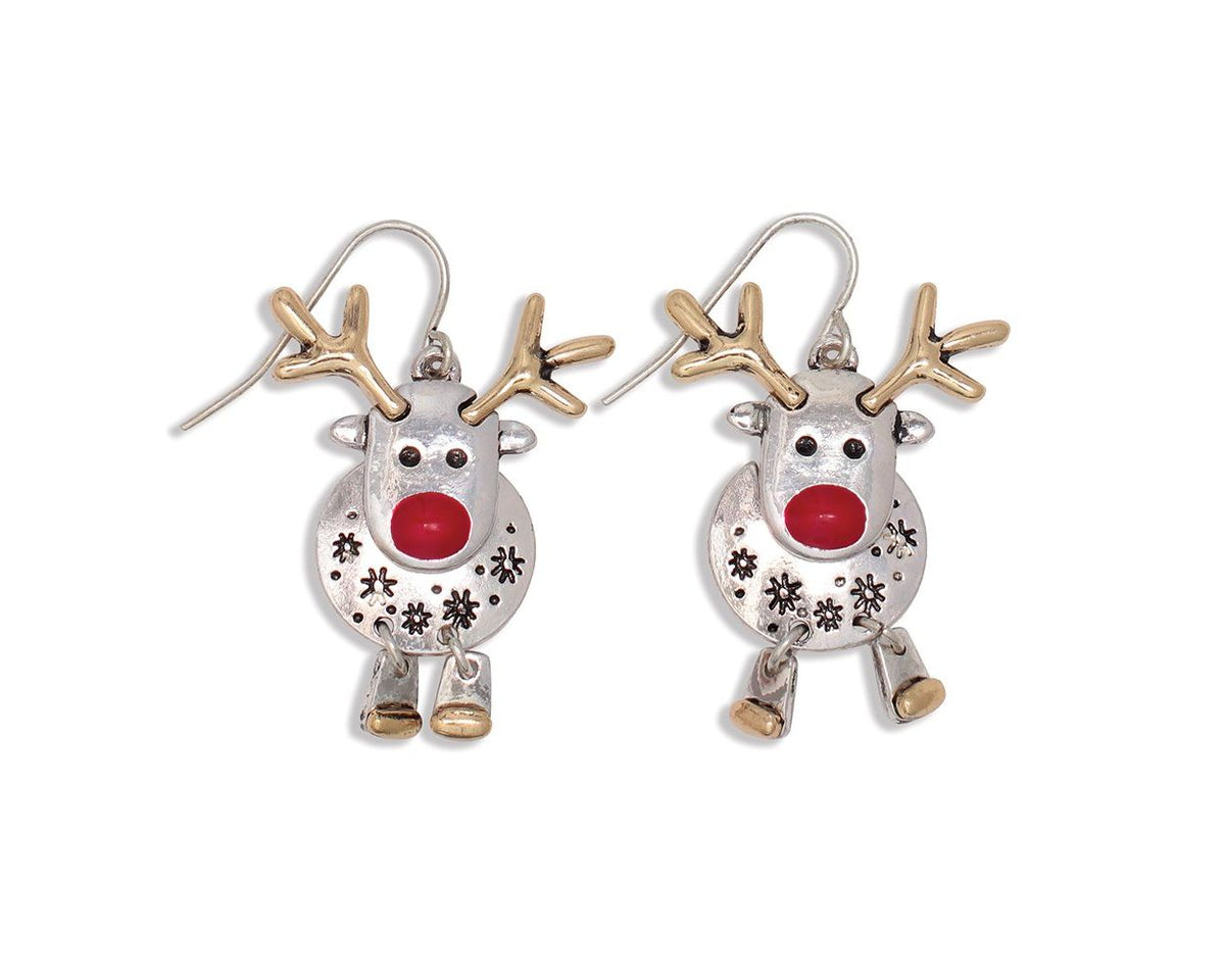 Earrings-Red Nose Rudolph
