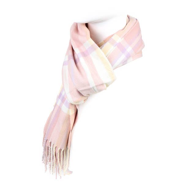 Unisex Plaid Acrylic Cashmere Feel Winter Scarf Final Clearance